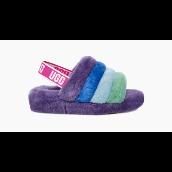 Ugg Pride Fluff Yeah Wedge Slide with Elasticated Strap - Picture 14 of 16